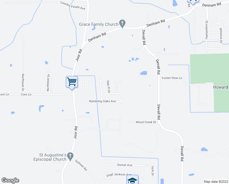 map of restaurants, bars, coffee shops, grocery stores, and more near 13913 Oak Tree Drive in Baton Rouge