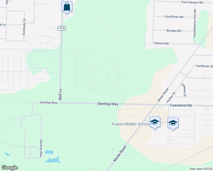 map of restaurants, bars, coffee shops, grocery stores, and more near Sterling Way in Milton