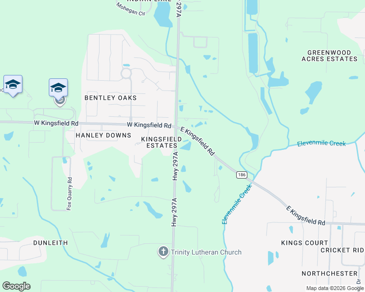 map of restaurants, bars, coffee shops, grocery stores, and more near 1877 Highway 297a in Cantonment