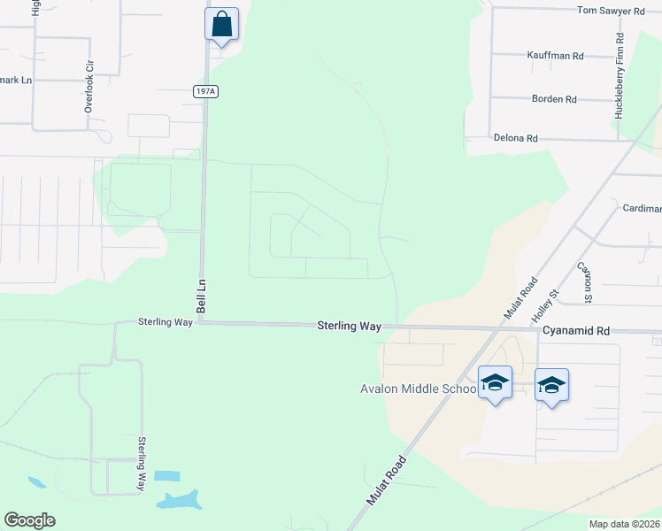 map of restaurants, bars, coffee shops, grocery stores, and more near Sterling Way in Milton