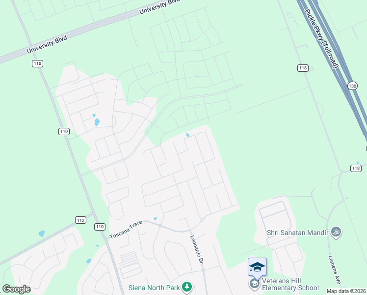 map of restaurants, bars, coffee shops, grocery stores, and more near 5424 Bellissima Way in Round Rock