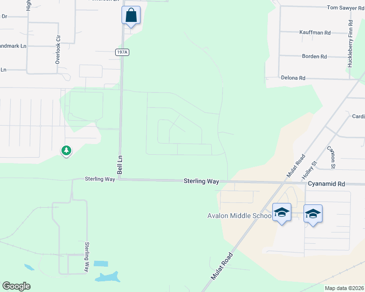 map of restaurants, bars, coffee shops, grocery stores, and more near Sterling Way in Milton