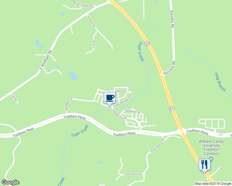 map of restaurants, bars, coffee shops, grocery stores, and more near 19785 Maben Avenue in Biloxi