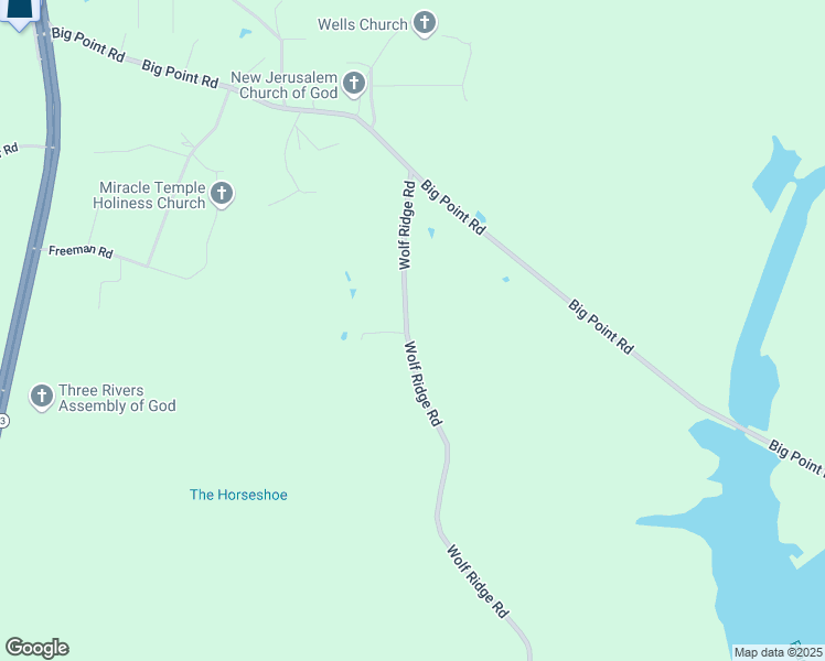 map of restaurants, bars, coffee shops, grocery stores, and more near 16204 Wolf Ridge Road in Moss Point