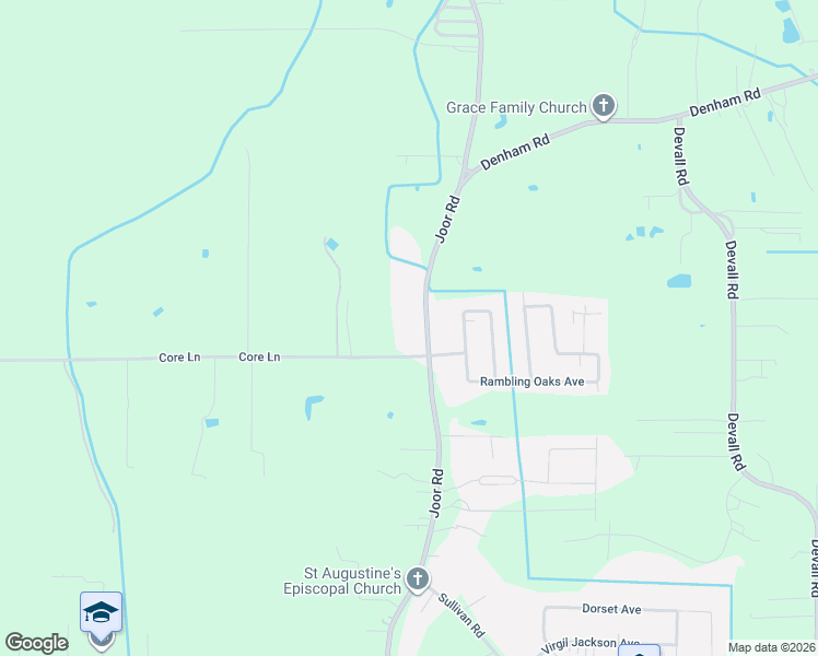 map of restaurants, bars, coffee shops, grocery stores, and more near 13955 Joor Road in Baton Rouge