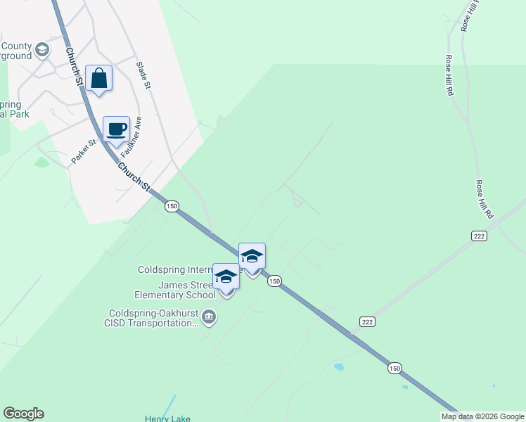 map of restaurants, bars, coffee shops, grocery stores, and more near 110 Pine Road in Coldspring