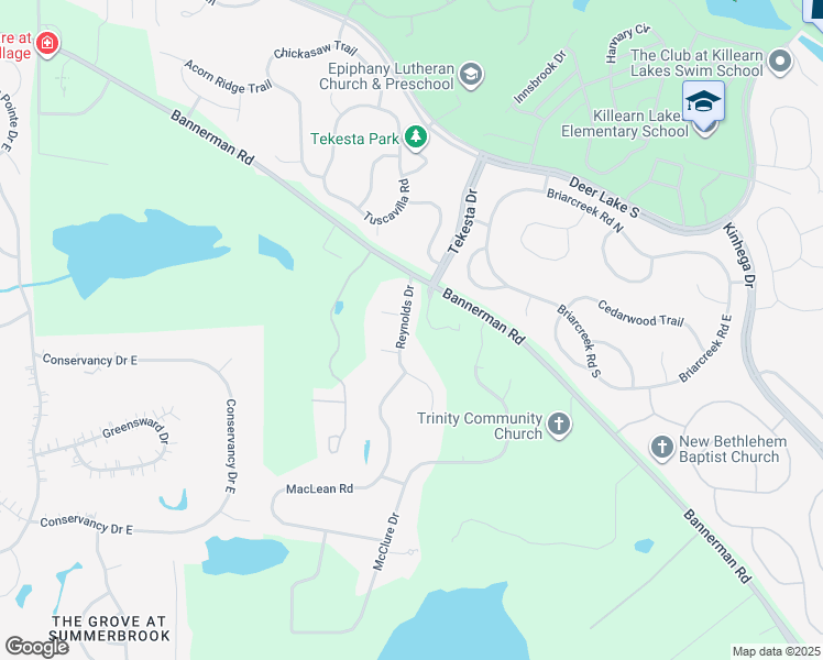 map of restaurants, bars, coffee shops, grocery stores, and more near 7910 Reynolds Drive in Tallahassee