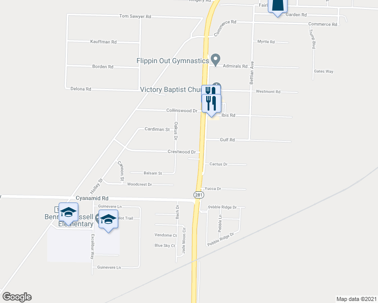 map of restaurants, bars, coffee shops, grocery stores, and more near 5678 Crestwood Drive in Milton
