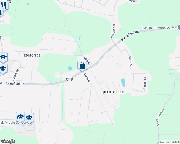map of restaurants, bars, coffee shops, grocery stores, and more near 35172 Quail Creek Drive in Denham Springs