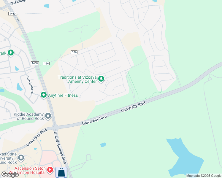 map of restaurants, bars, coffee shops, grocery stores, and more near 2704 Florin Cove in Round Rock