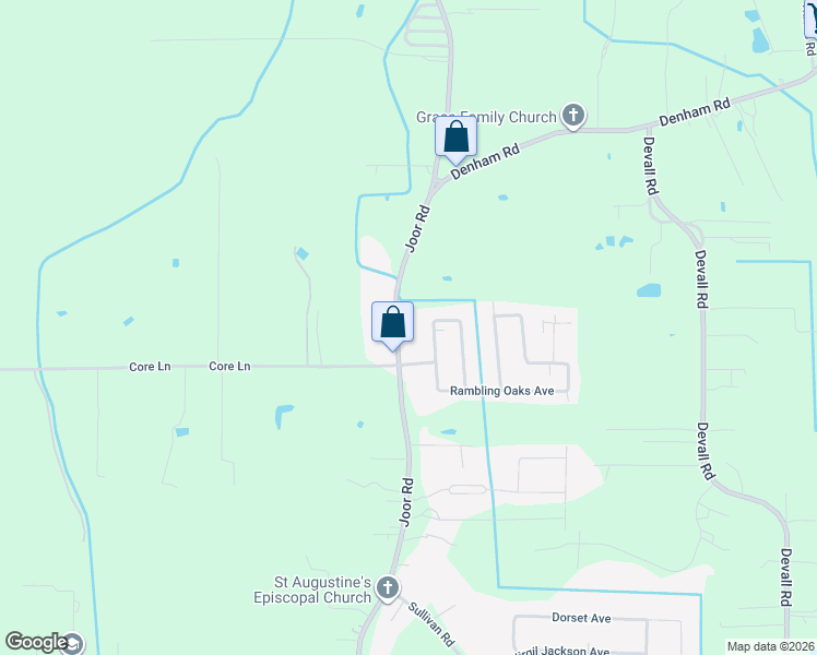 map of restaurants, bars, coffee shops, grocery stores, and more near 14016 Joor Road in Baton Rouge