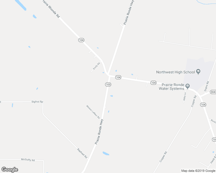 map of restaurants, bars, coffee shops, grocery stores, and more near Prairie Ronde Highway in St. Landry Parish