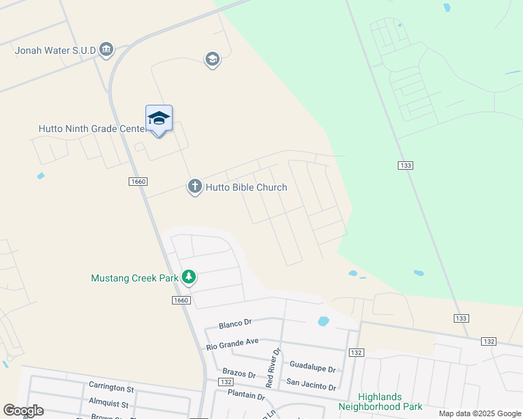 map of restaurants, bars, coffee shops, grocery stores, and more near 4751 Farm to Market Road 1660 in Hutto