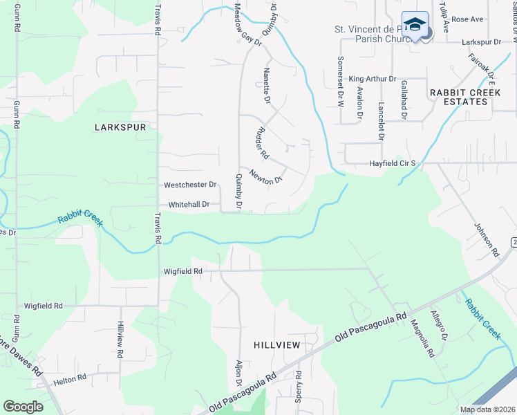 map of restaurants, bars, coffee shops, grocery stores, and more near 7030 Westchester Drive in Mobile