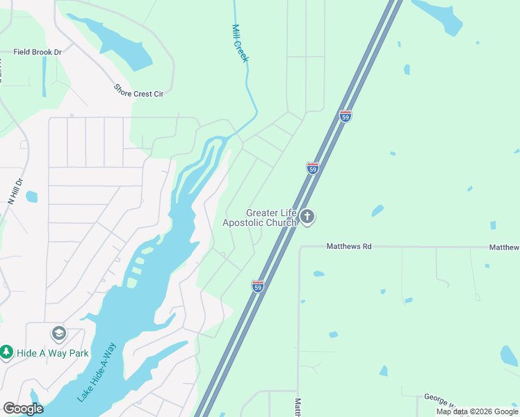map of restaurants, bars, coffee shops, grocery stores, and more near 231 East Sunnybrook Road in Carriere