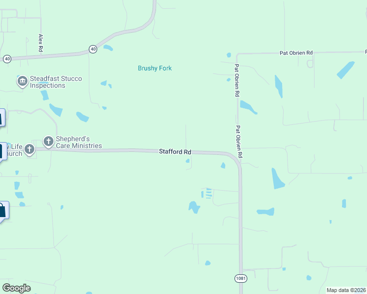 map of restaurants, bars, coffee shops, grocery stores, and more near 20529 Louisiana 1081 in Covington