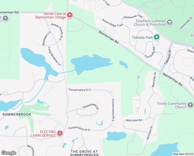 map of restaurants, bars, coffee shops, grocery stores, and more near 1387 Conservancy Drive East in Tallahassee