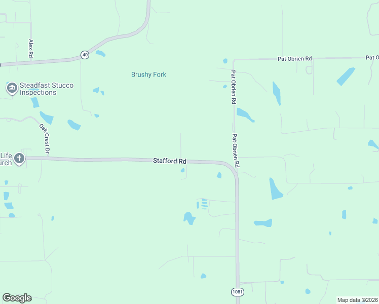 map of restaurants, bars, coffee shops, grocery stores, and more near 20529 Louisiana 1081 in Covington