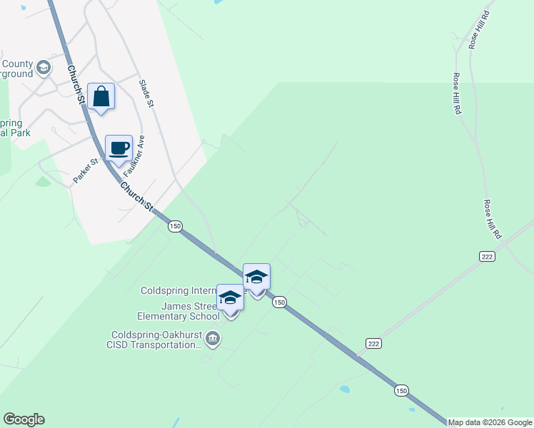 map of restaurants, bars, coffee shops, grocery stores, and more near 110 Pine Road in Coldspring