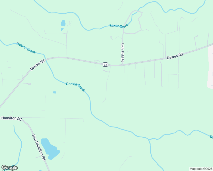 map of restaurants, bars, coffee shops, grocery stores, and more near Deakle Lane in Mobile County