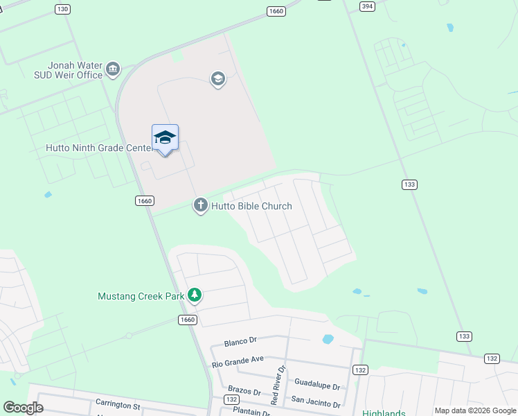 map of restaurants, bars, coffee shops, grocery stores, and more near 4751 Farm to Market Road 1660 in Hutto