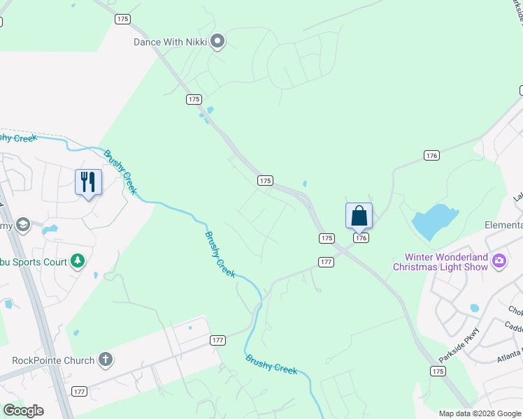 map of restaurants, bars, coffee shops, grocery stores, and more near 952-1252 County Road 175 in Leander