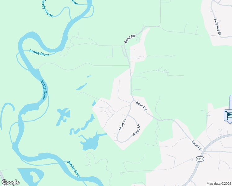 map of restaurants, bars, coffee shops, grocery stores, and more near 7039 Jim Rushing Road in Denham Springs