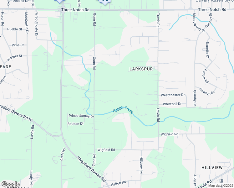 map of restaurants, bars, coffee shops, grocery stores, and more near 5357 Gunn Road in Mobile