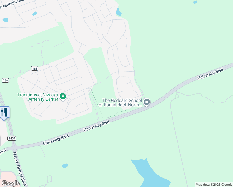 map of restaurants, bars, coffee shops, grocery stores, and more near 4948 Fiore Trail in Round Rock