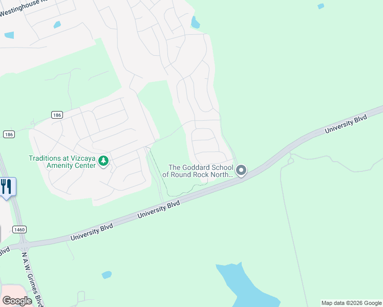 map of restaurants, bars, coffee shops, grocery stores, and more near 4948 Fiore Trail in Round Rock