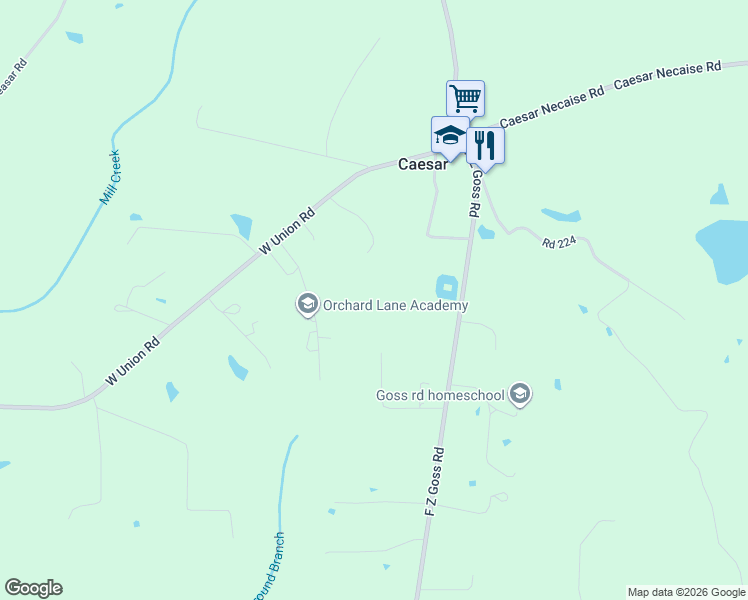map of restaurants, bars, coffee shops, grocery stores, and more near 80 Preacher Hill Road in Picayune
