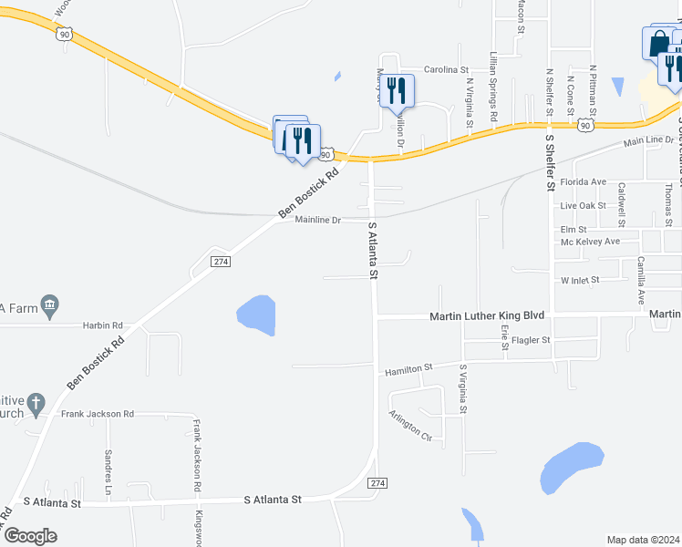 map of restaurants, bars, coffee shops, grocery stores, and more near 620 South Atlanta Street in Quincy