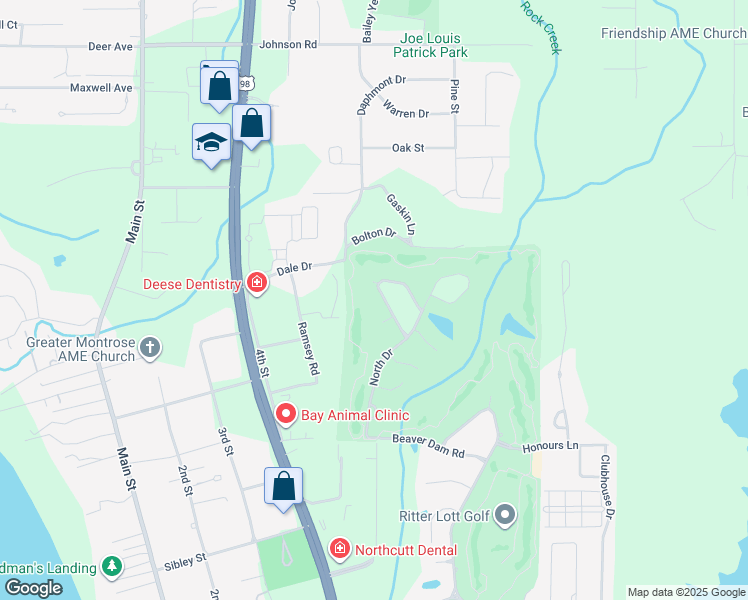 map of restaurants, bars, coffee shops, grocery stores, and more near 115 Sandy Shoal Loop in Fairhope