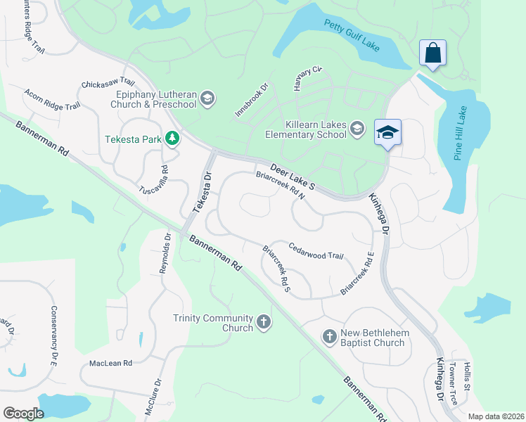 map of restaurants, bars, coffee shops, grocery stores, and more near 3325 Micanopy Trail in Tallahassee