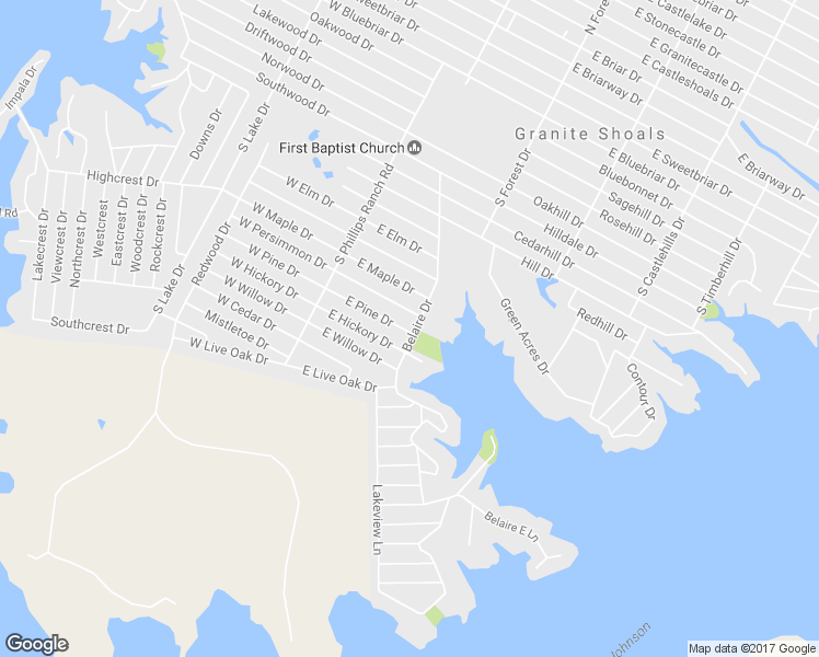 map of restaurants, bars, coffee shops, grocery stores, and more near 1308 Belaire Drive in Marble Falls