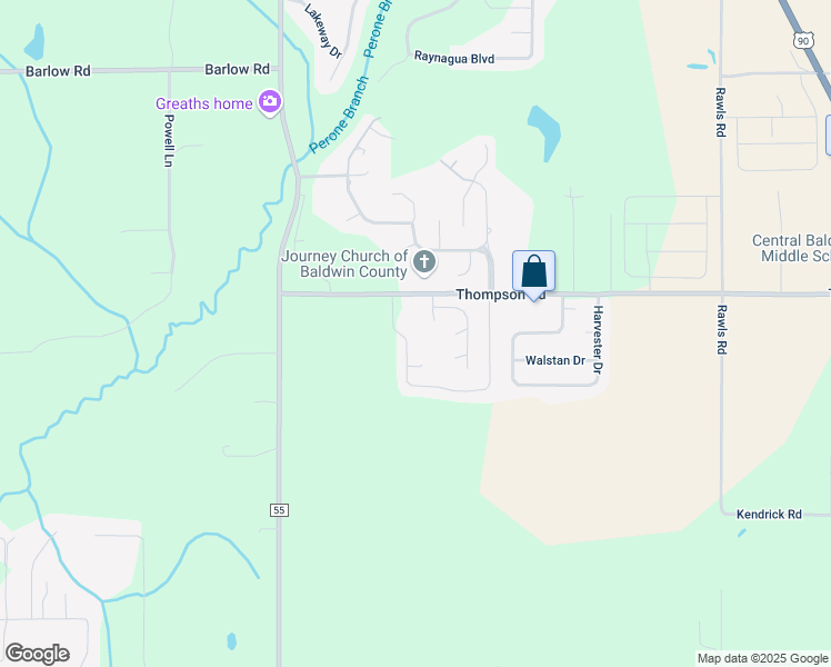 map of restaurants, bars, coffee shops, grocery stores, and more near 23977 Gemstone Drive in Loxley