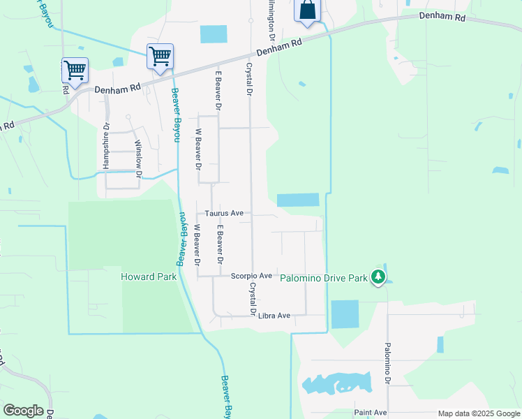 map of restaurants, bars, coffee shops, grocery stores, and more near 14704 Crystal Drive in Central