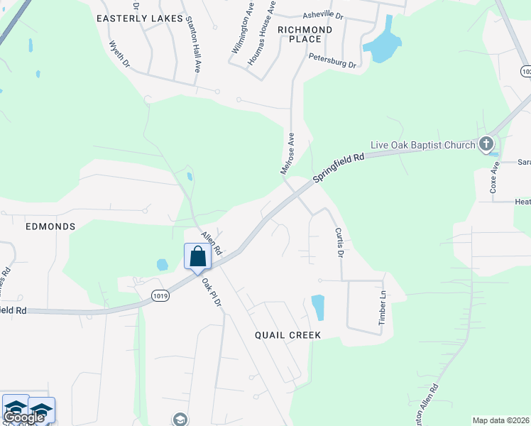 map of restaurants, bars, coffee shops, grocery stores, and more near 10423 Simms Road in Denham Springs