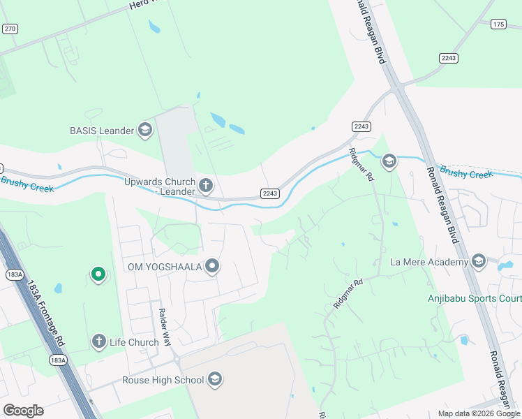 map of restaurants, bars, coffee shops, grocery stores, and more near 9 West Windemere in Leander