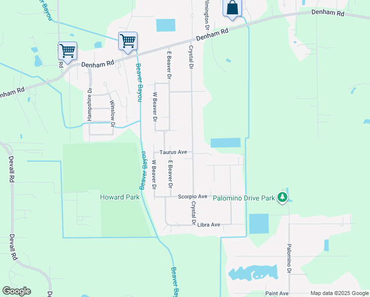 map of restaurants, bars, coffee shops, grocery stores, and more near 14704 Crystal Drive in Central
