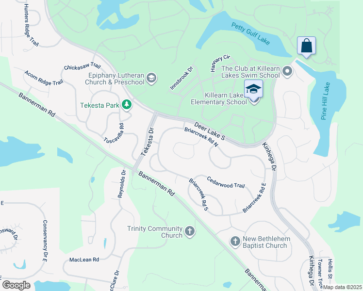 map of restaurants, bars, coffee shops, grocery stores, and more near 3325 Micanopy Trail in Tallahassee
