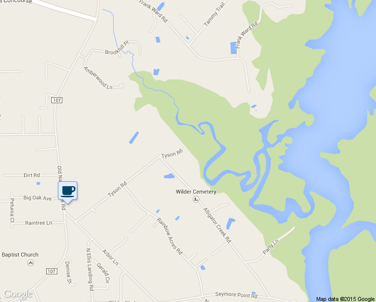 map of restaurants, bars, coffee shops, grocery stores, and more near 95722 Tyson Road in Fernandina Beach