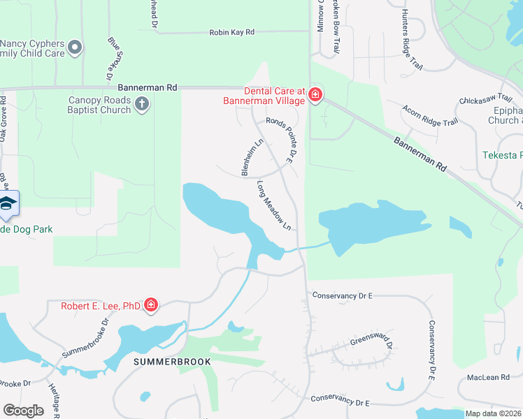 map of restaurants, bars, coffee shops, grocery stores, and more near 8083 Longmeadow Drive in Tallahassee