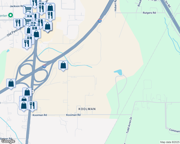 map of restaurants, bars, coffee shops, grocery stores, and more near 5168 Mobile South Street in Theodore