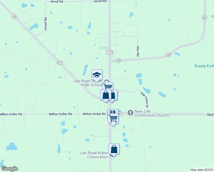 map of restaurants, bars, coffee shops, grocery stores, and more near 79131 Louisiana 40 in Covington