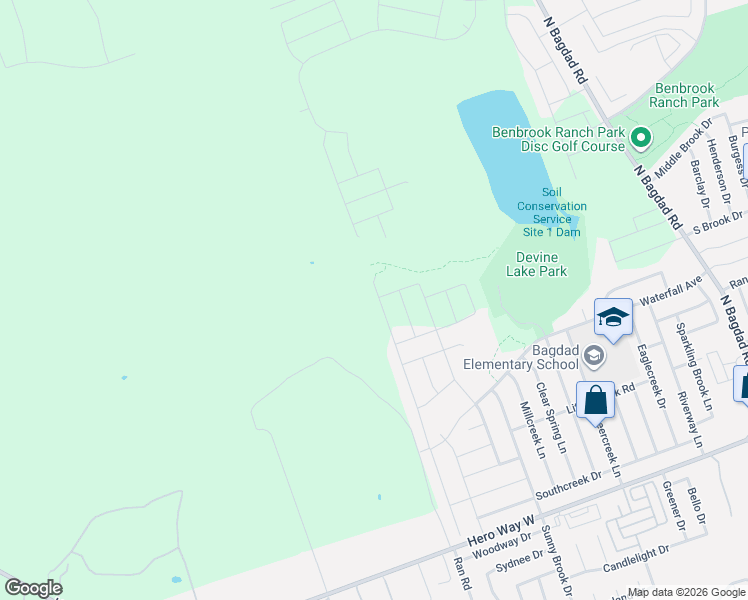 map of restaurants, bars, coffee shops, grocery stores, and more near in Leander