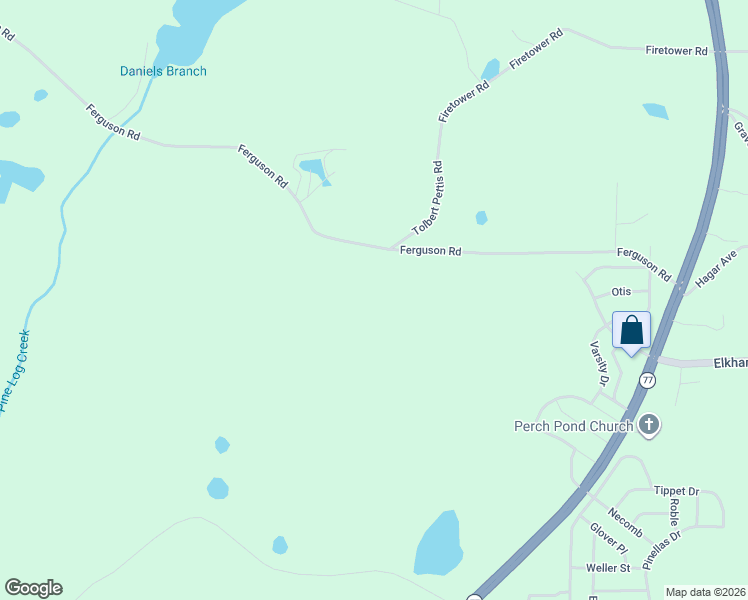 map of restaurants, bars, coffee shops, grocery stores, and more near 2075 Ferguson Road in Chipley