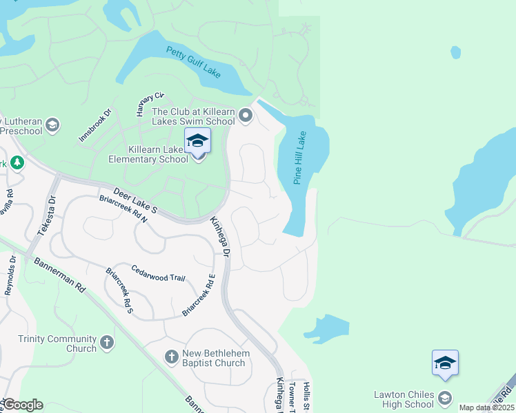 map of restaurants, bars, coffee shops, grocery stores, and more near 7804 Thorn Hill Lane in Tallahassee