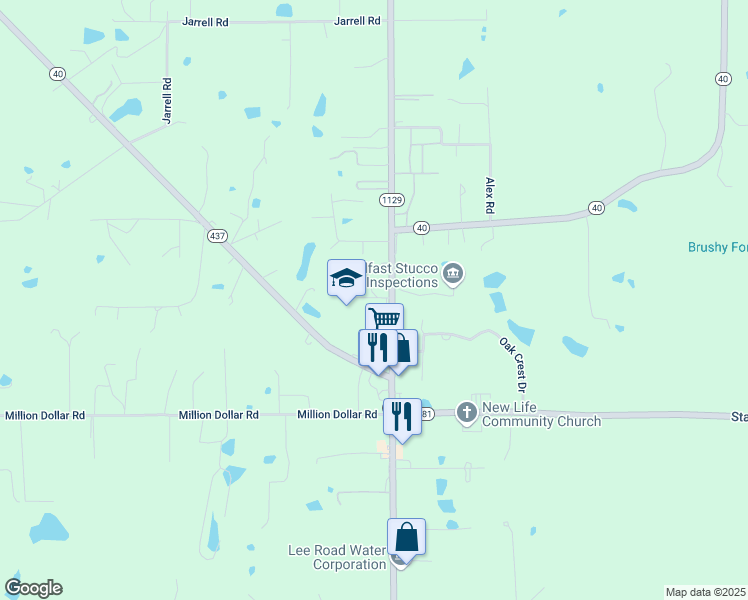 map of restaurants, bars, coffee shops, grocery stores, and more near 79131 Louisiana 40 in Covington