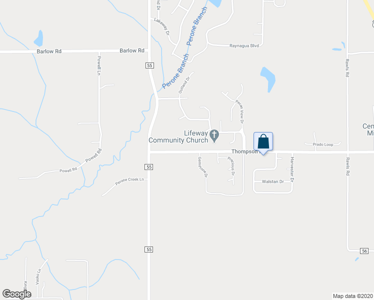 map of restaurants, bars, coffee shops, grocery stores, and more near 16123 Thompson Road in Loxley